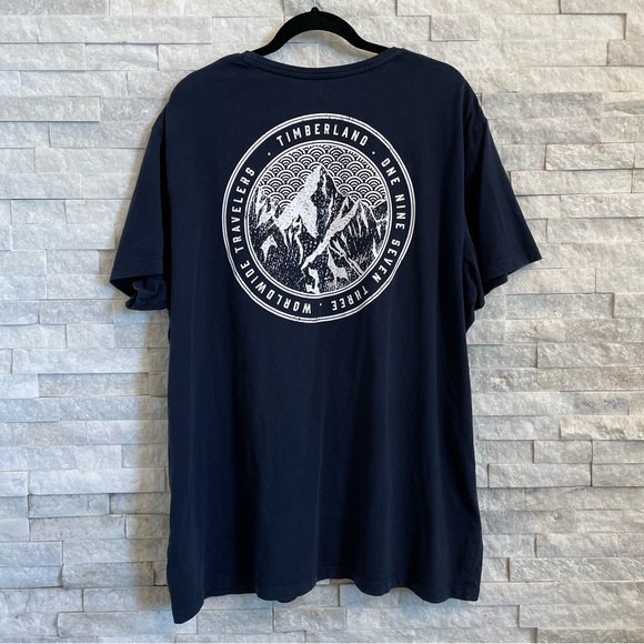 3XL Navy Timberland Worldwide Travelers Men's Tee Shirt - Picture 1 of 6